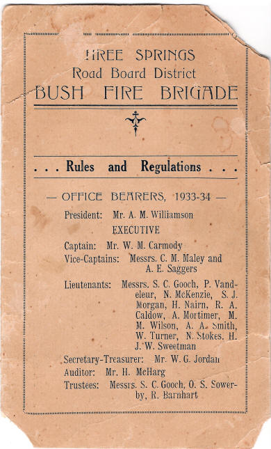 Three Springs Bush Fire Brigade